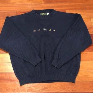Vintage Orvis Cotton Sweater Fly Fishing Flies